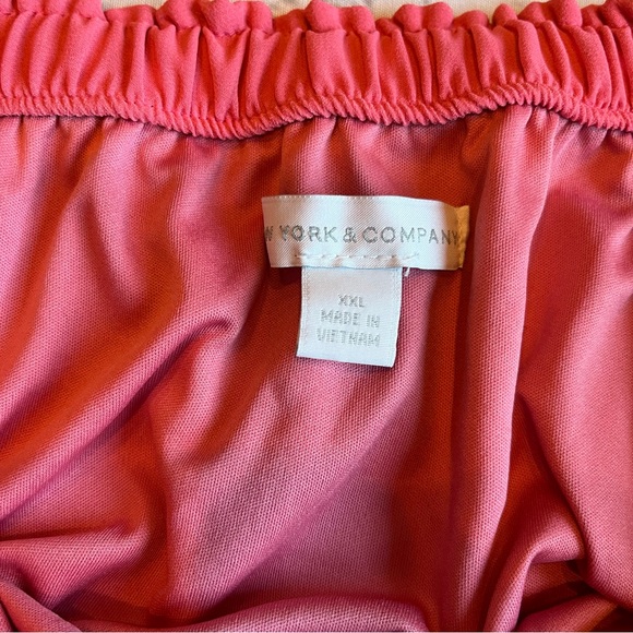 New York and Company XXL Pink Barbiecore Top Flowy Top Blouse Loose Plus Size - Picture 6 of 10